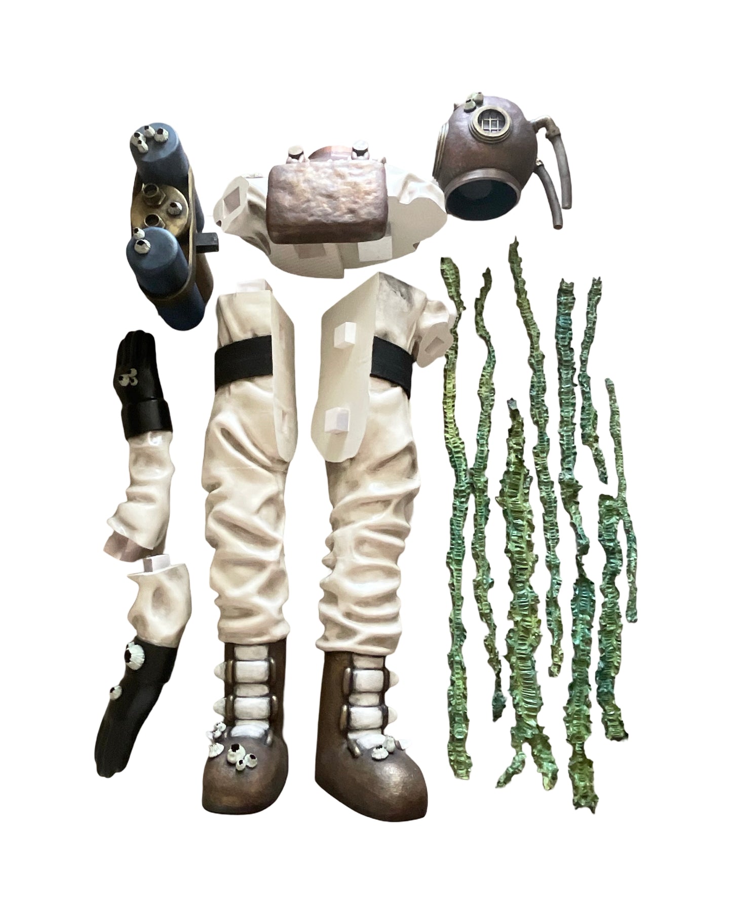 Life-Size Deep Sea Ghost Diver Halloween Prop - 3D Printed Nautical Sculpture