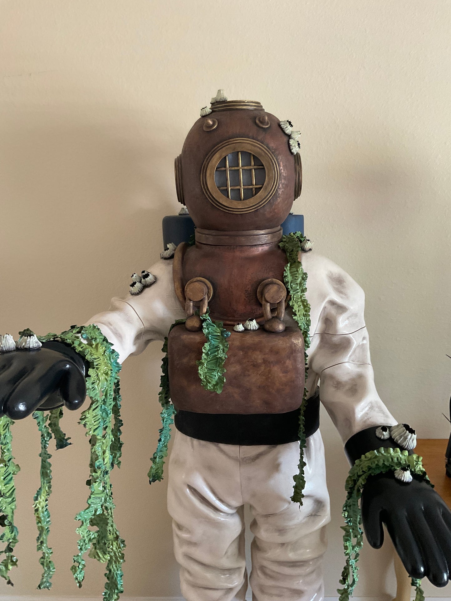 Life-Size Deep Sea Ghost Diver Halloween Prop - 3D Printed Nautical Sculpture