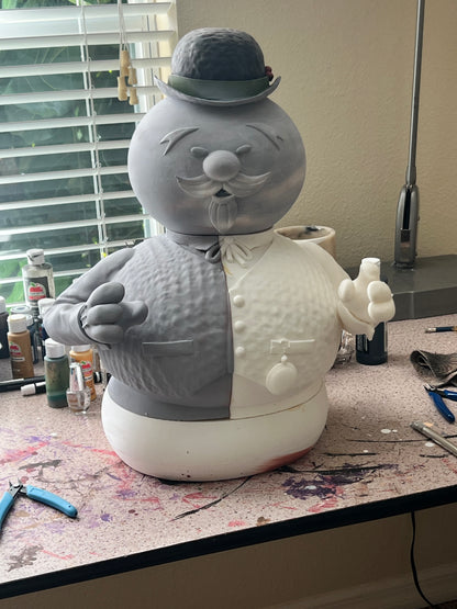 20” Hand painted snowman prop Christmas decor