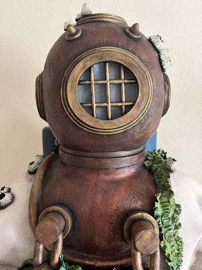 Life-Size Deep Sea Ghost Diver Halloween Prop - 3D Printed Nautical Sculpture