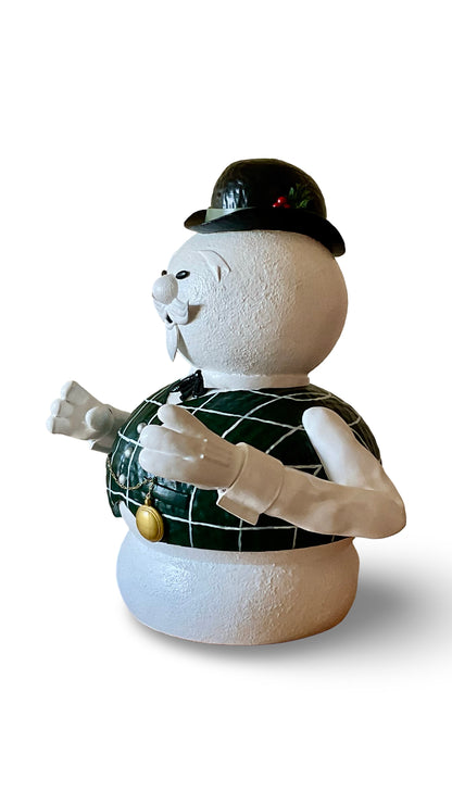 20” Hand painted snowman prop Christmas decor