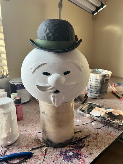 20” Hand painted snowman prop Christmas decor