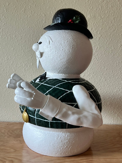 20” Hand painted snowman prop Christmas decor